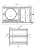 Outdoor Sauna with Black Mirror Glass Front