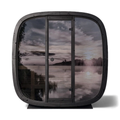 4 Person Black Cube Outdoor Sauna with Wi-Fi Heater Control