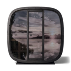 4 Person Black Cube Outdoor Sauna with Wi-Fi Heater Control