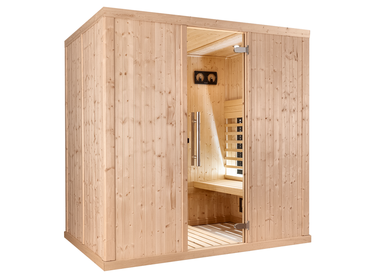 4 Person Indoor Infrared Sauna with Parallel Benches