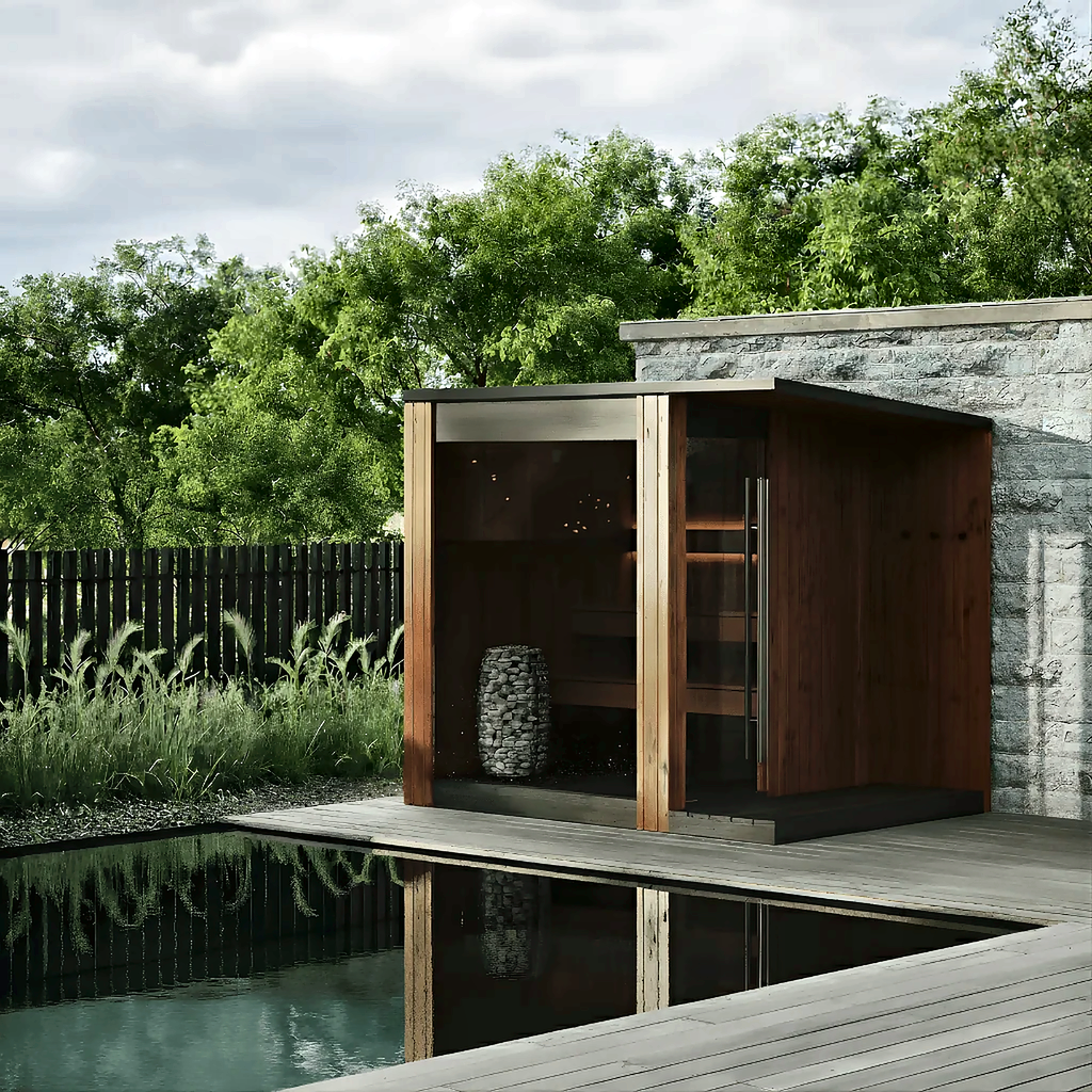 Nordic Outdoor Sauna — 3–4 Person Thermo Pine
