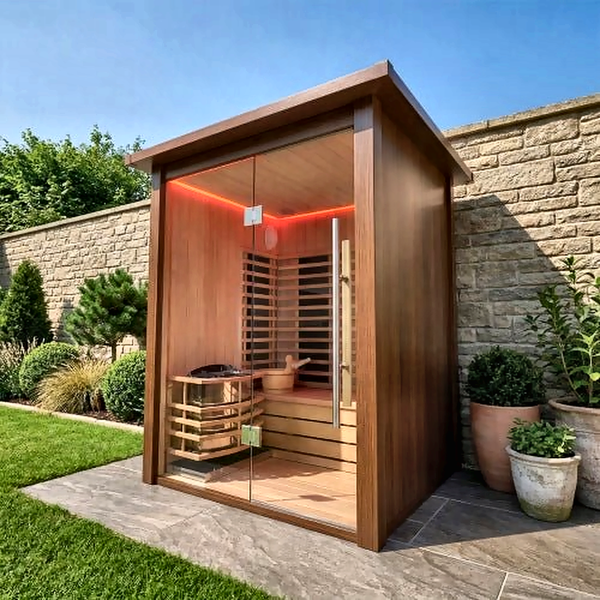 3–4 Person Modern Modular Outdoor Sauna