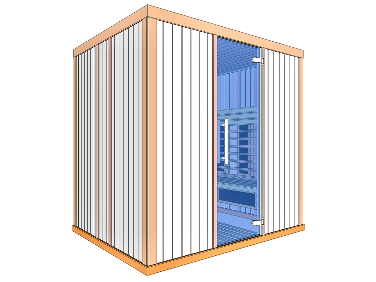 4–6 Person Indoor Infrared Sauna with Parallel Benches