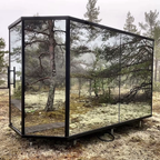 7 Person Panoramic Outdoor Sauna with Changing Room
