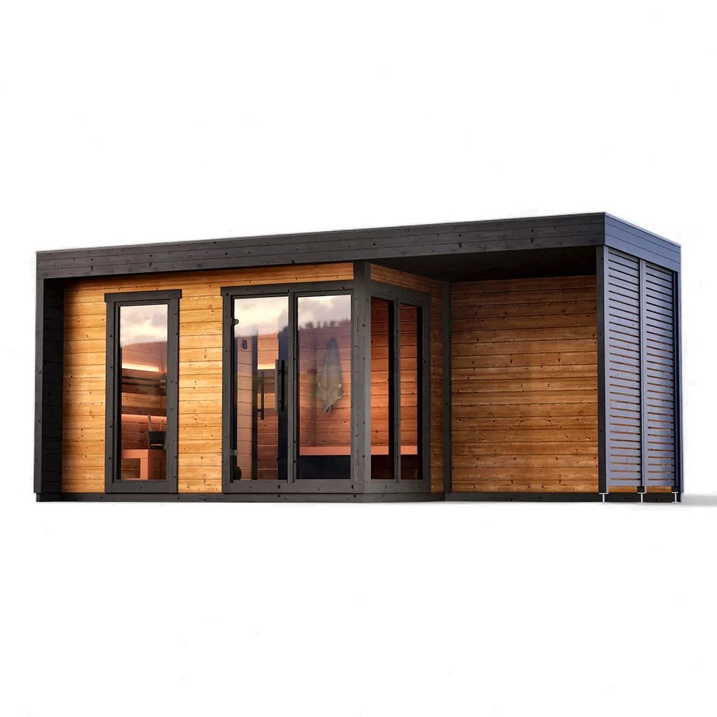 5 Person Large Outdoor Sauna with Long-Format Design