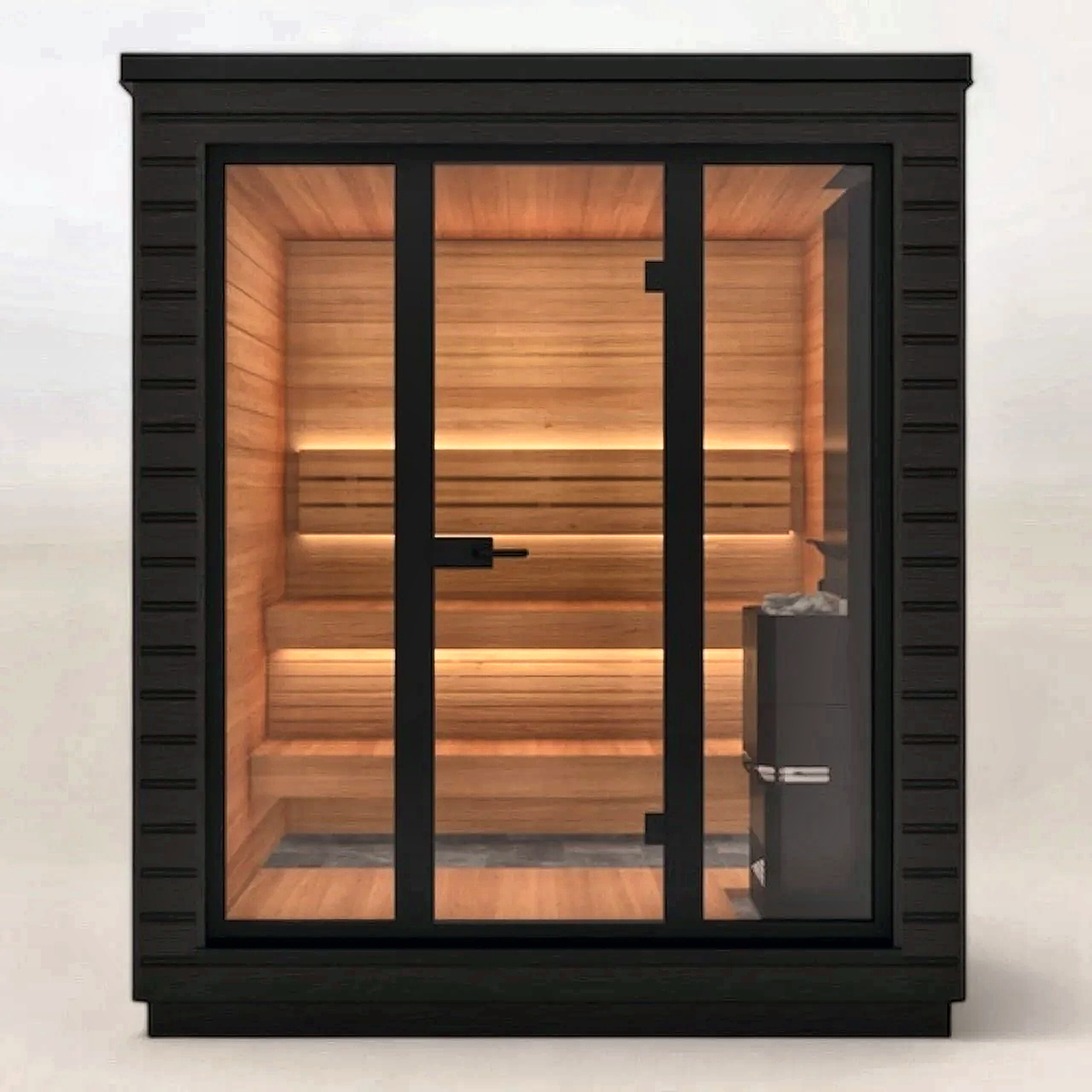 3 Person Compact Thermowood Outdoor Sauna