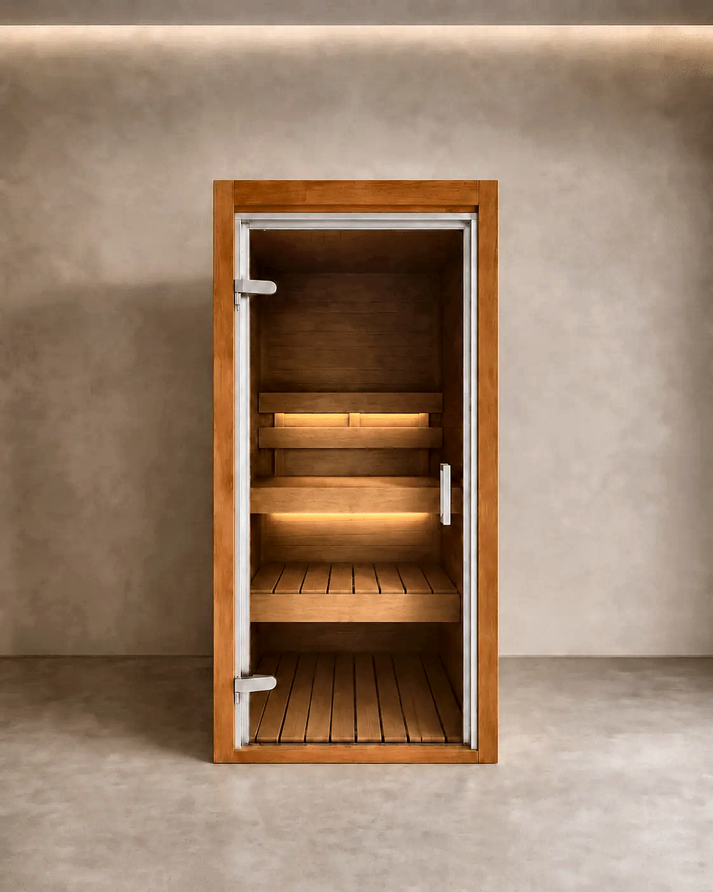 Compact Indoor Traditional Sauna with Thermo Pine Walls