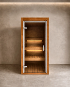 Compact Indoor Traditional Sauna with Thermo Pine Walls