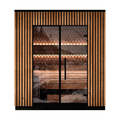 3–4 Person Compact Outdoor Sauna with Panoramic Glazing
