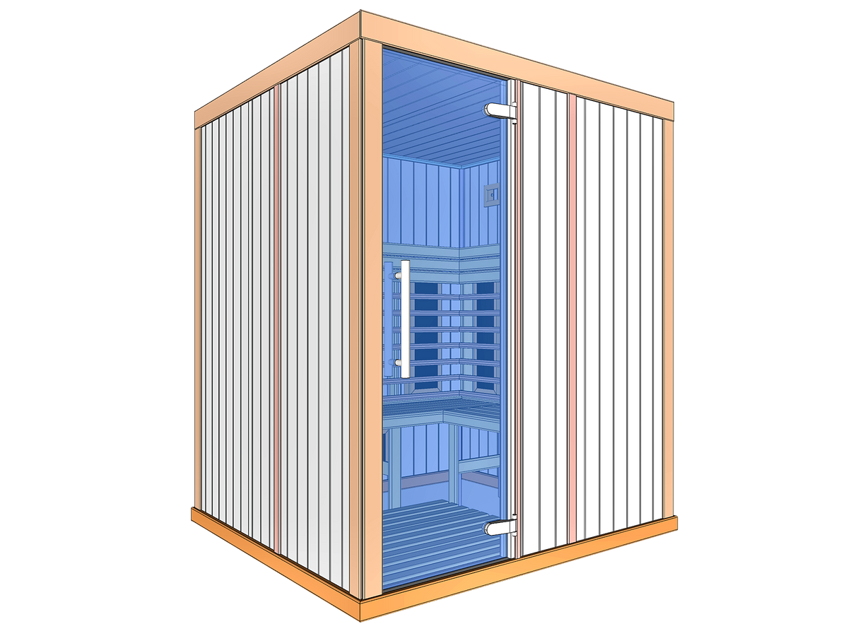 4 Person Square Indoor Infrared Sauna