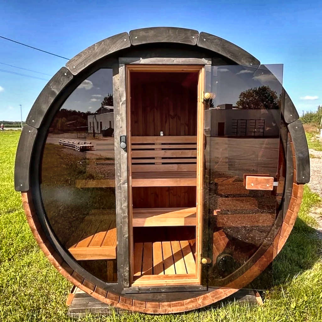 2–3 Person Thermowood Barrel Sauna with Custom Heating Options