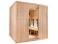 5 Person Square Indoor Infrared Sauna with L-Shaped Benches