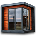 4 Person Premium Corner Outdoor Sauna with Thermo Wood