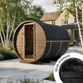 6–8 Person Large Thermowood Barrel Sauna with Window