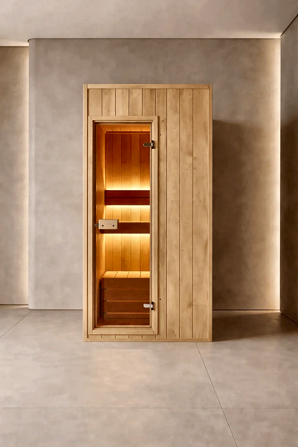 Compact One-Person Indoor Traditional Sauna