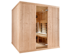5 Person Square Indoor Infrared Sauna with L-Shaped Benches