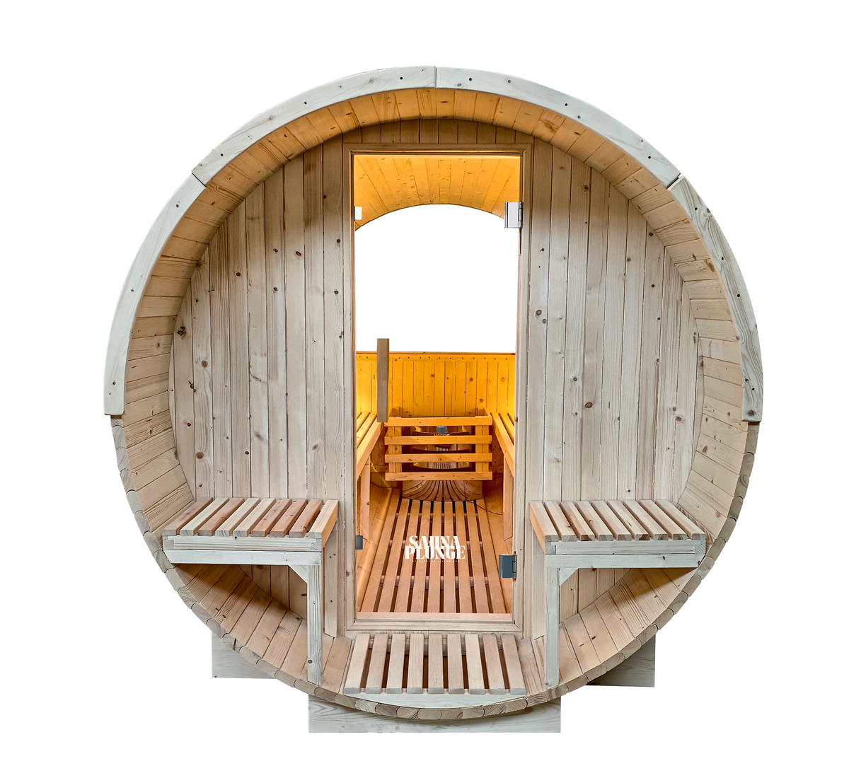 Luxury Barrel Sauna — 6 Person Traditional Outdoor Sauna