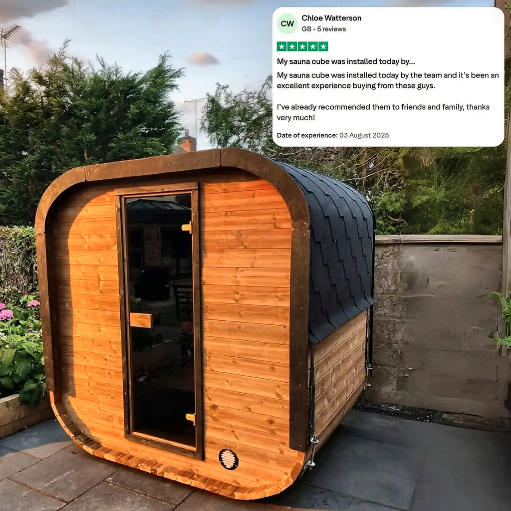 Recovery Sauna Cube by Cartvora — 3–5 Person Outdoor Sauna