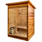 2 Person Compact Traditional Outdoor Sauna Cabin