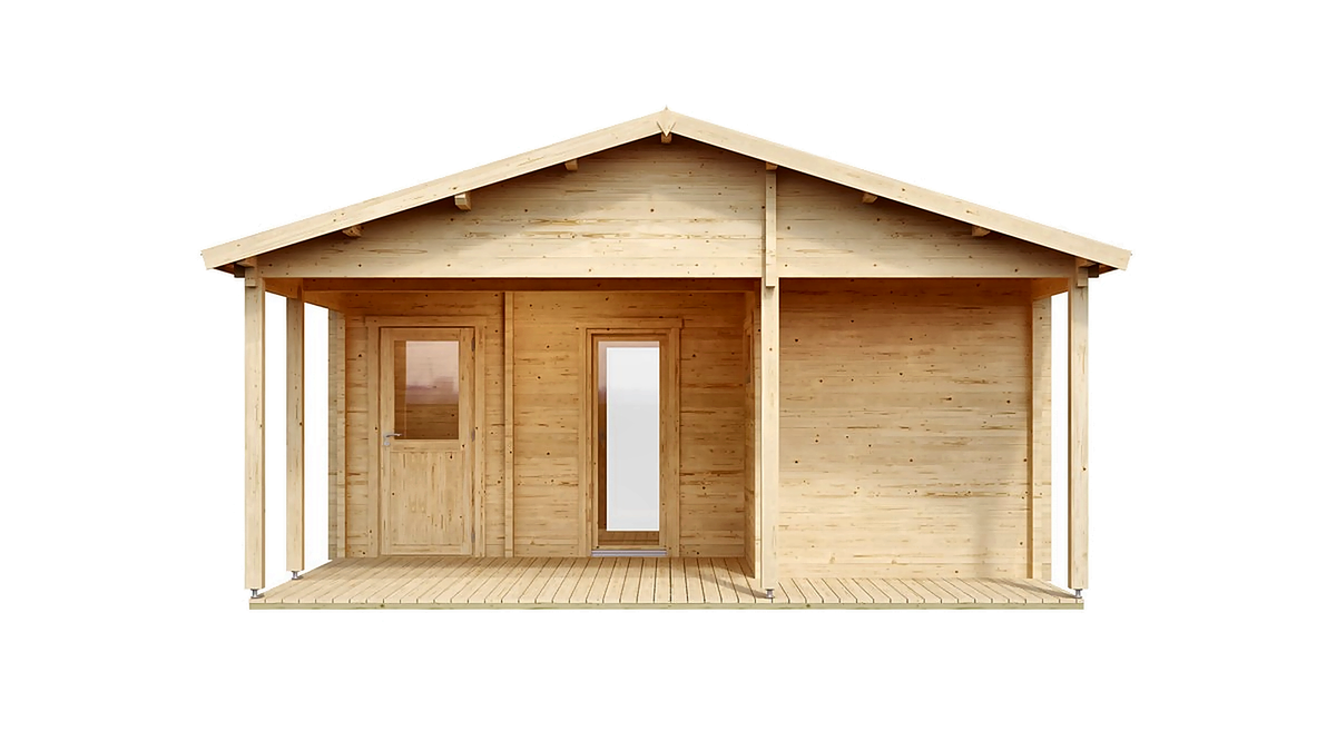 3-Room Nordic Sauna Cabin with Lounge and Terrace