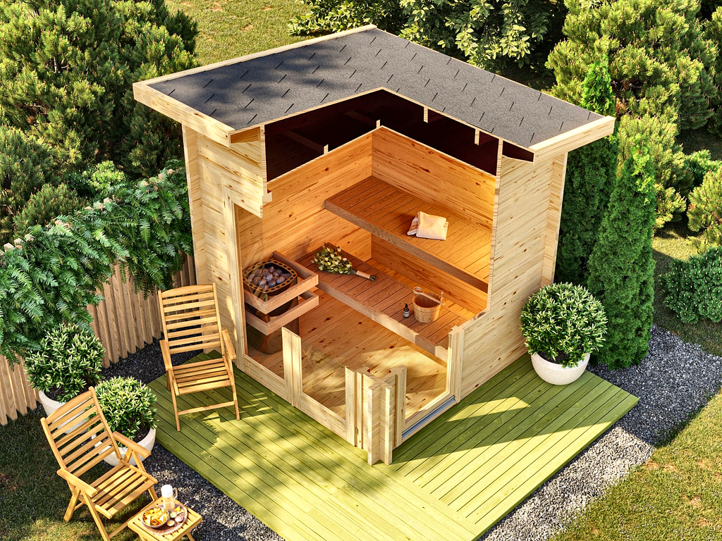 Traditional Wooden Garden Sauna