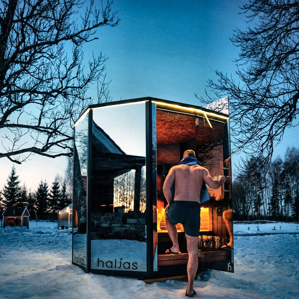 7 Person Panoramic Octagonal Outdoor Sauna