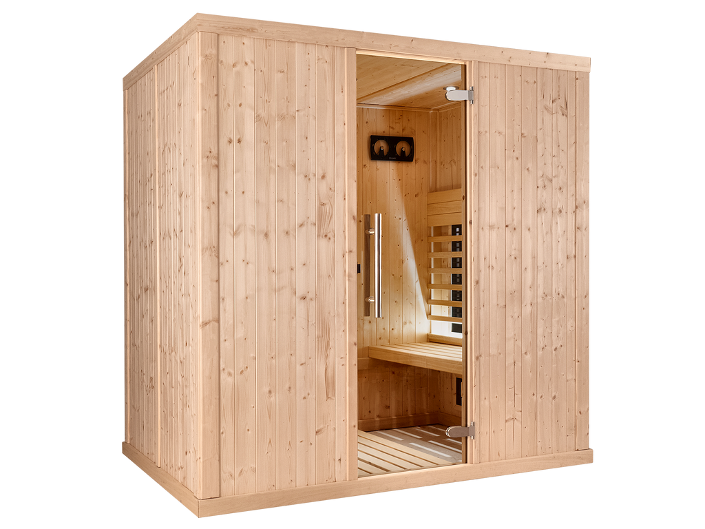 4 Person Indoor Infrared Sauna with Parallel Benches
