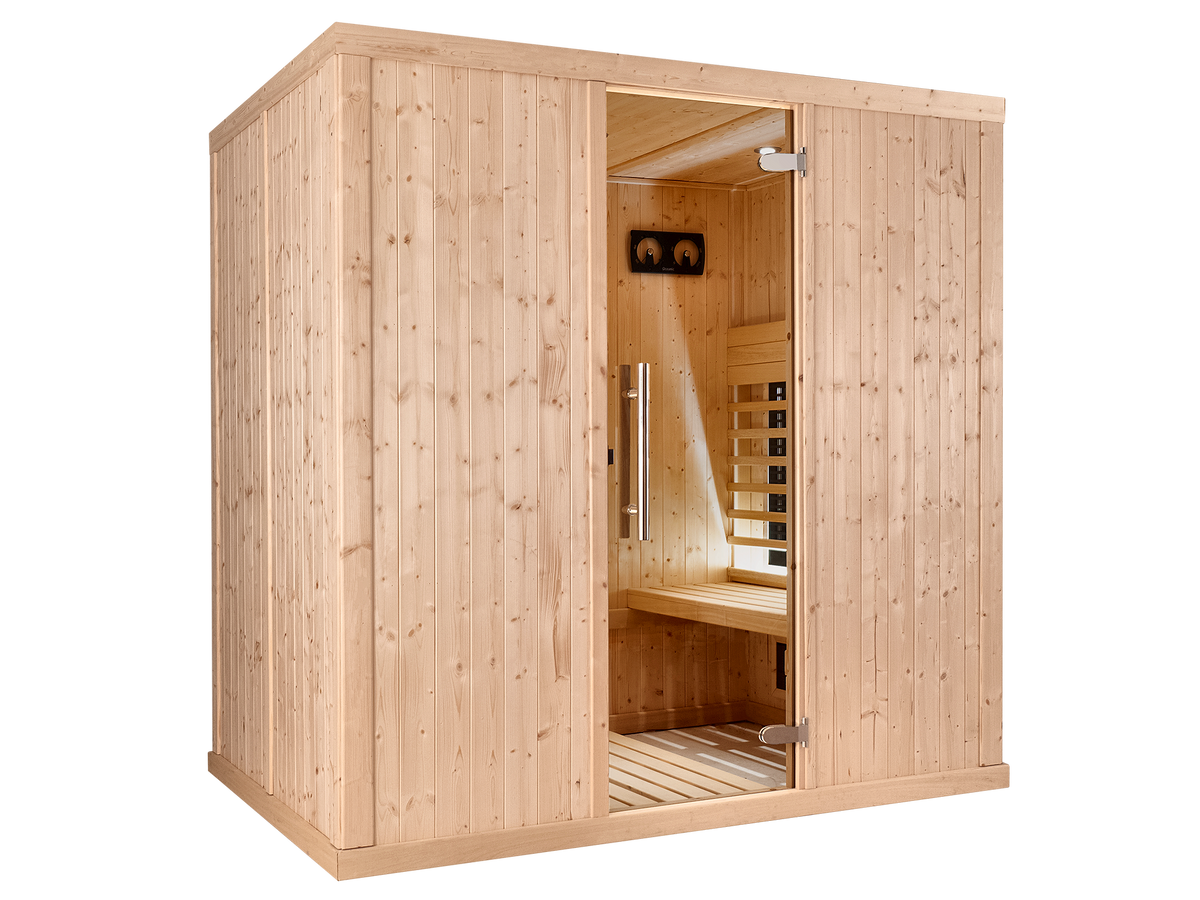 4 Person Indoor Infrared Sauna with Parallel Benches