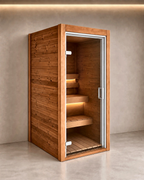 Compact Indoor Traditional Sauna with Thermo Pine Walls