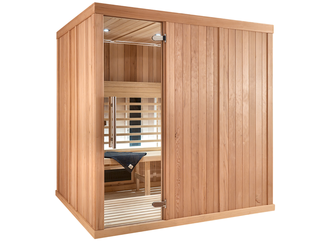 4 Person Indoor Infrared Sauna with  L-shaped Benches