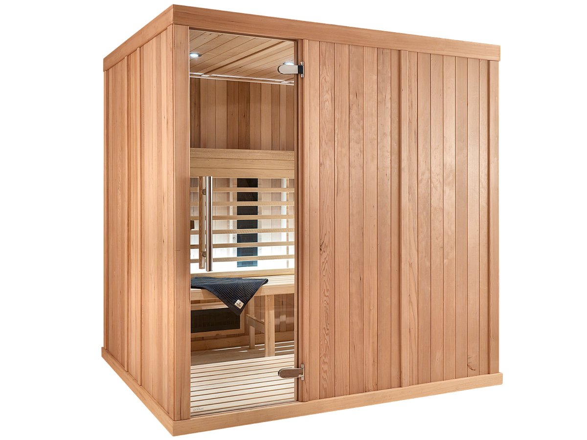 4 Person Indoor Infrared Sauna with  L-shaped Benches
