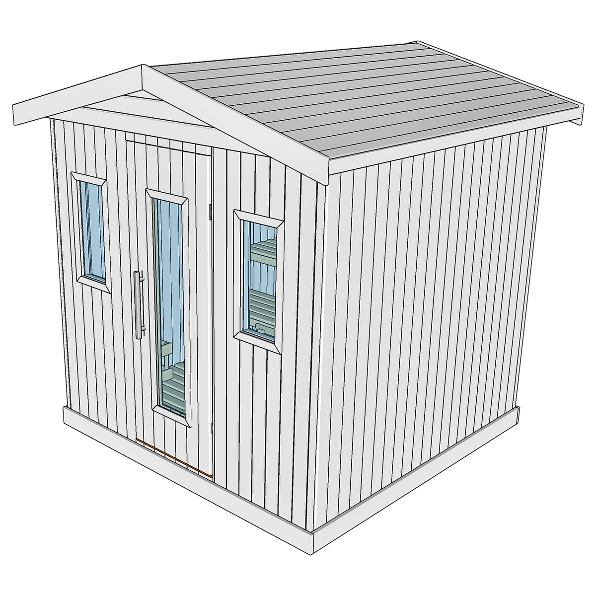 6 Person Thermowood Garden Sauna