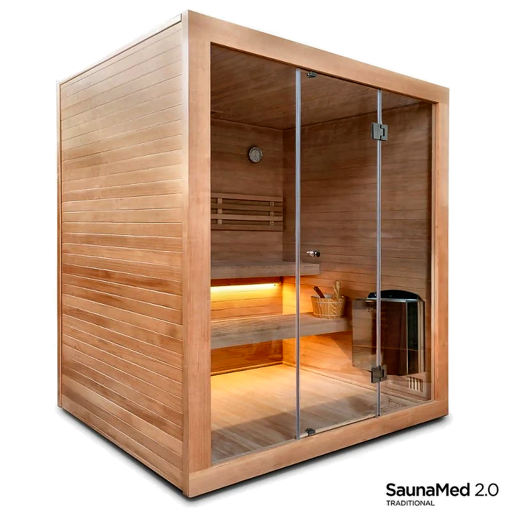 6 Person Traditional Hemlock Indoor Sauna