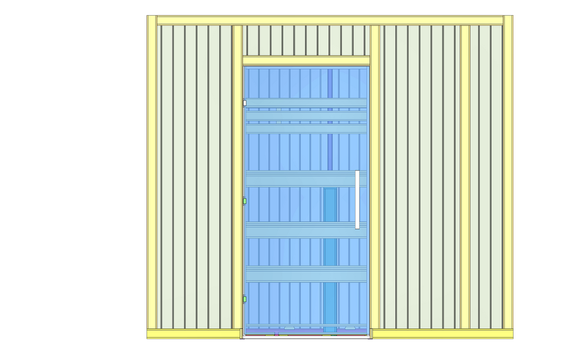 10–12 Person Heavy-Duty Commercial Sauna with Behind-Bench Heater