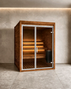 2 Person Indoor Traditional Sauna with Thermo Pine Walls