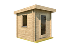Compact Log-Built Outdoor Sauna Cottage