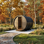 6–8 Person Large Thermowood Barrel Sauna with Window