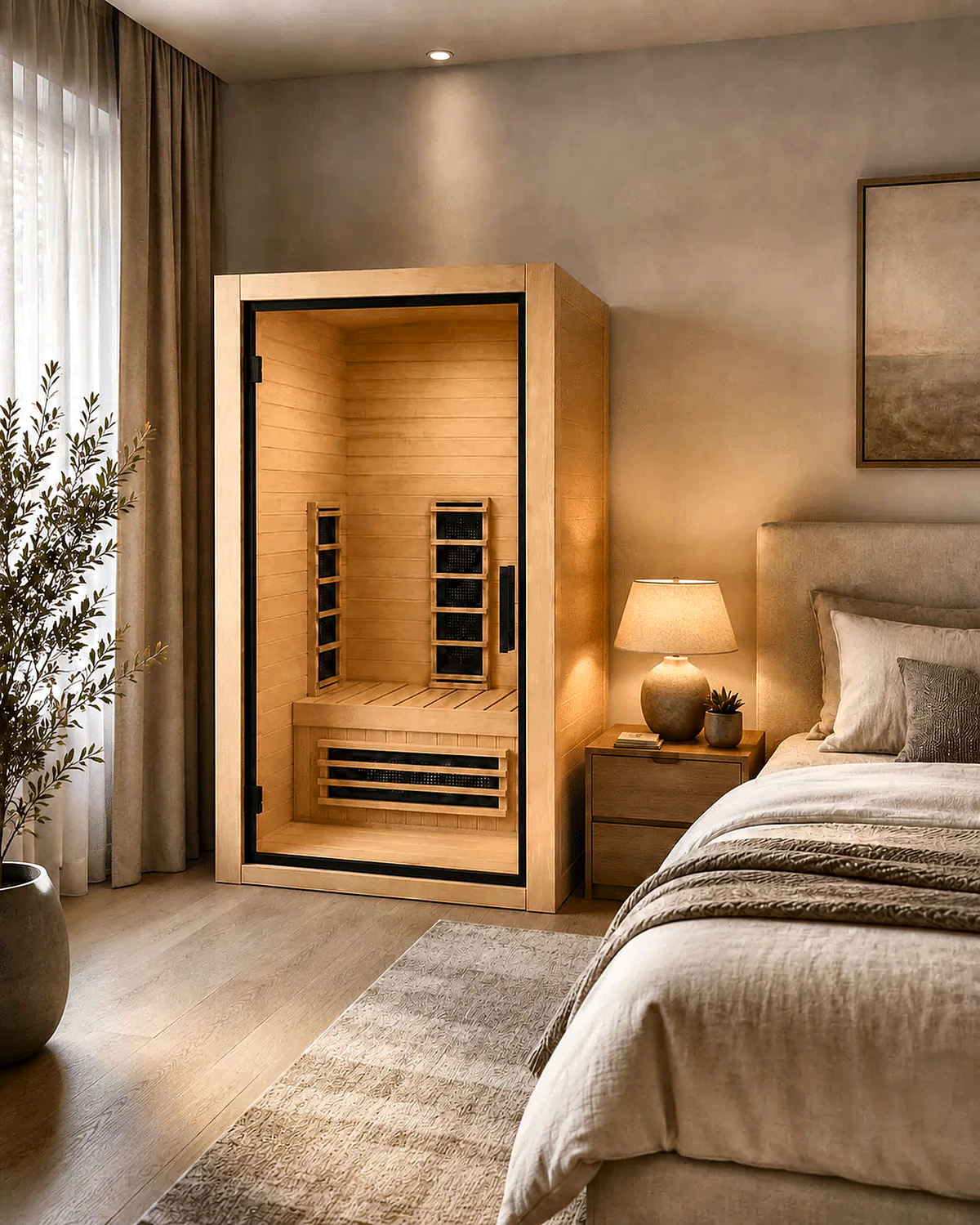 Compact one person Full-Spectrum Infrared Sauna