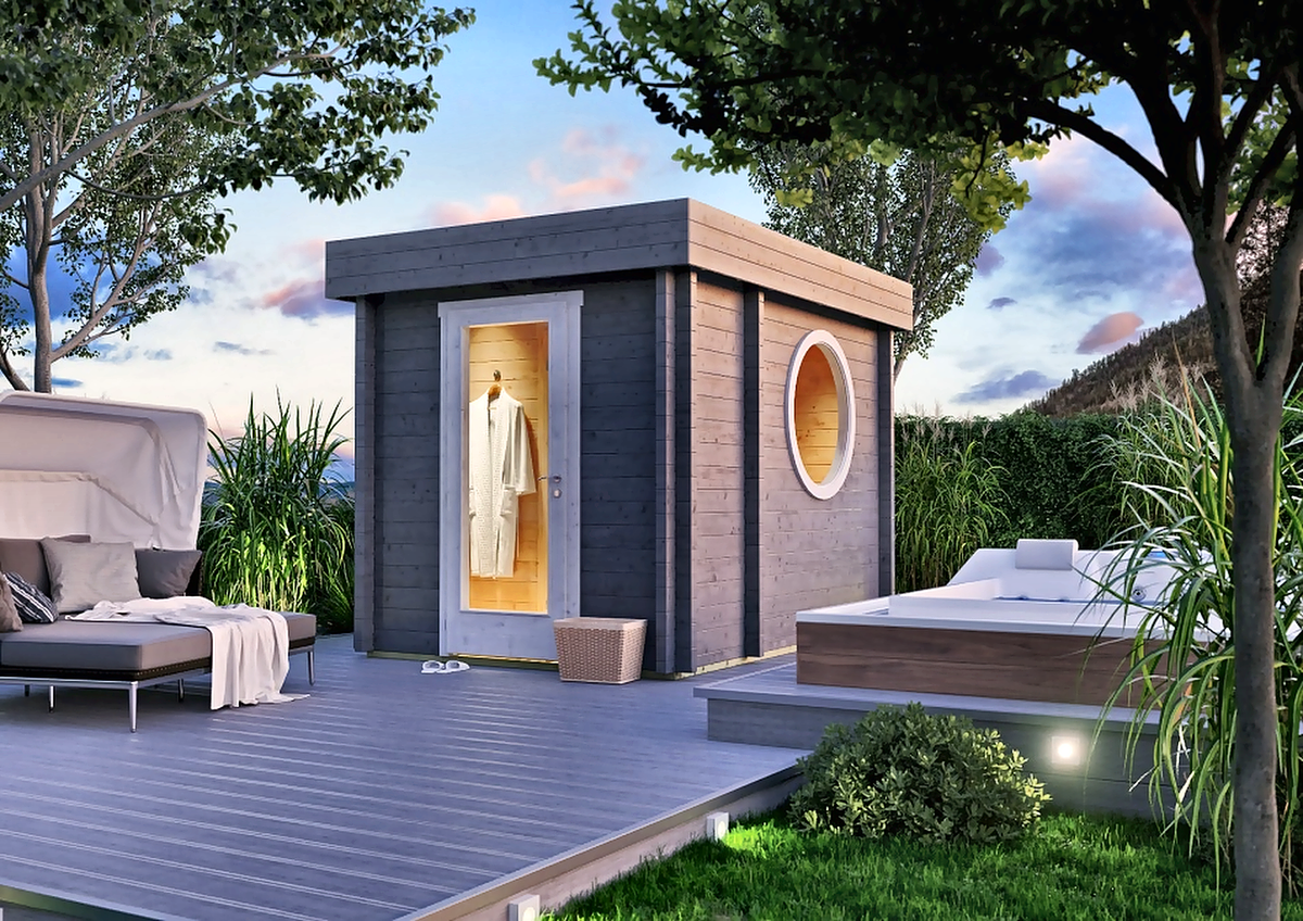 Compact Outdoor Sauna Cottage — 4 Person