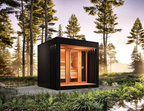 4 Person Outdoor Sauna with Covered Terrace