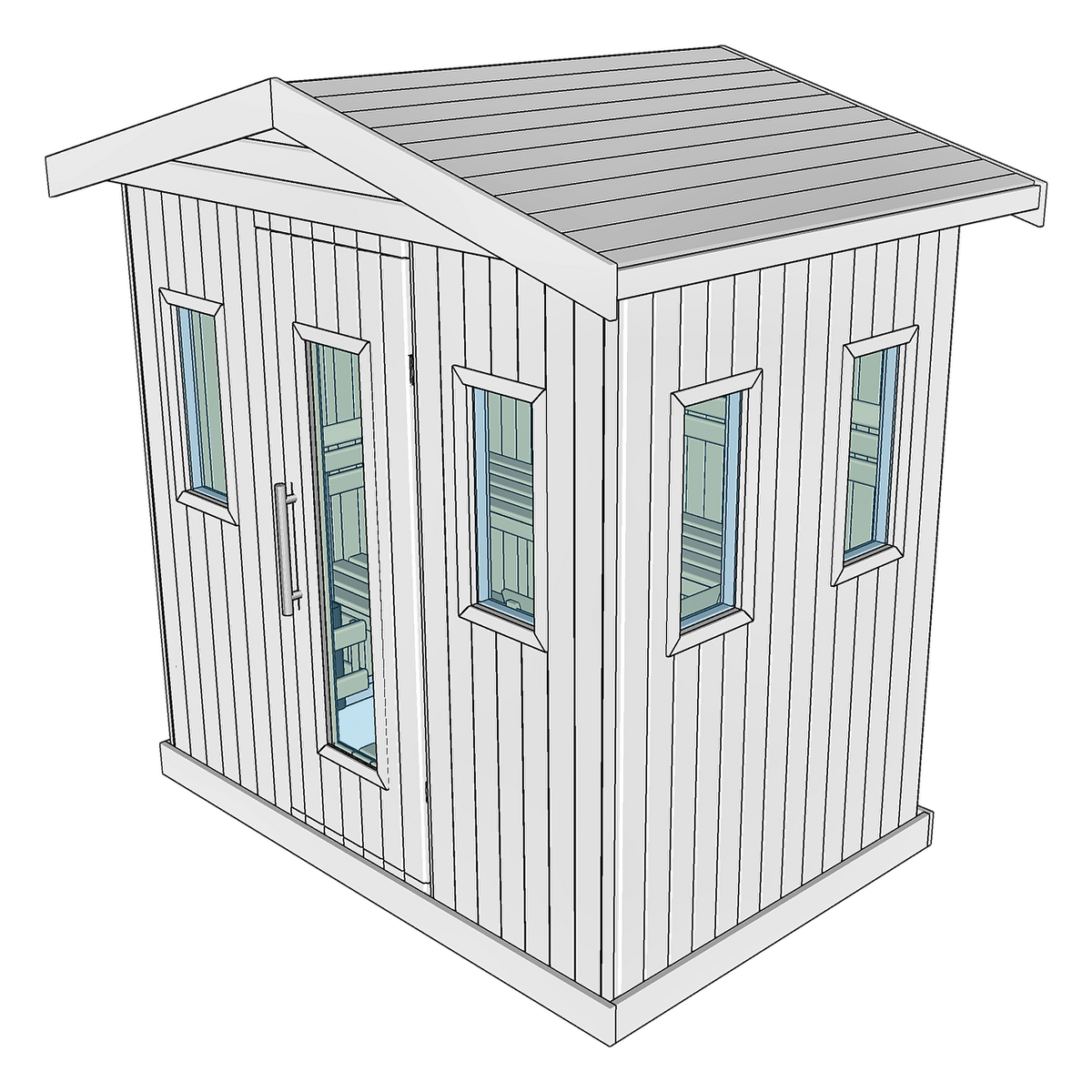 4 Person Thermowood Garden Sauna