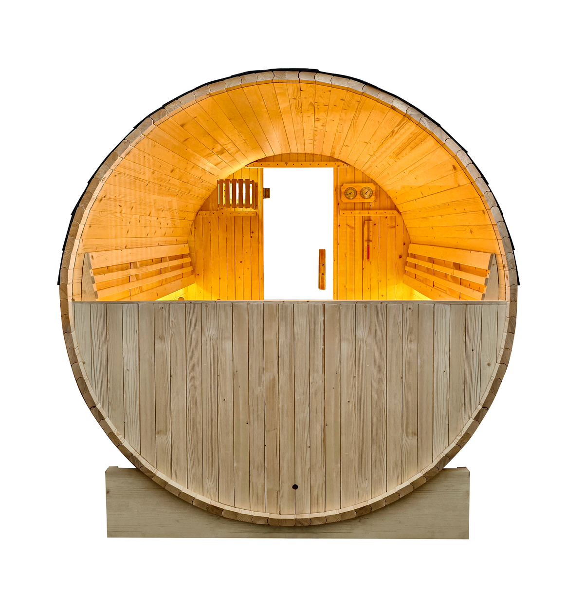 Luxury Barrel Sauna — 6 Person Traditional Outdoor Sauna