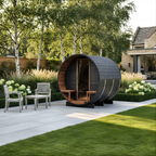 Black Barrel Sauna by Cartvora — 2–4 Person with Terrace