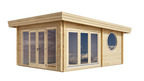 6 Person Outdoor Sauna Cabin with Lounge & Extra Room