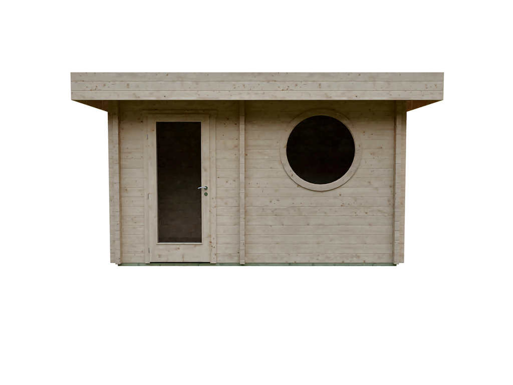 4 Person Nordic Outdoor Sauna Cabin with Changing Room
