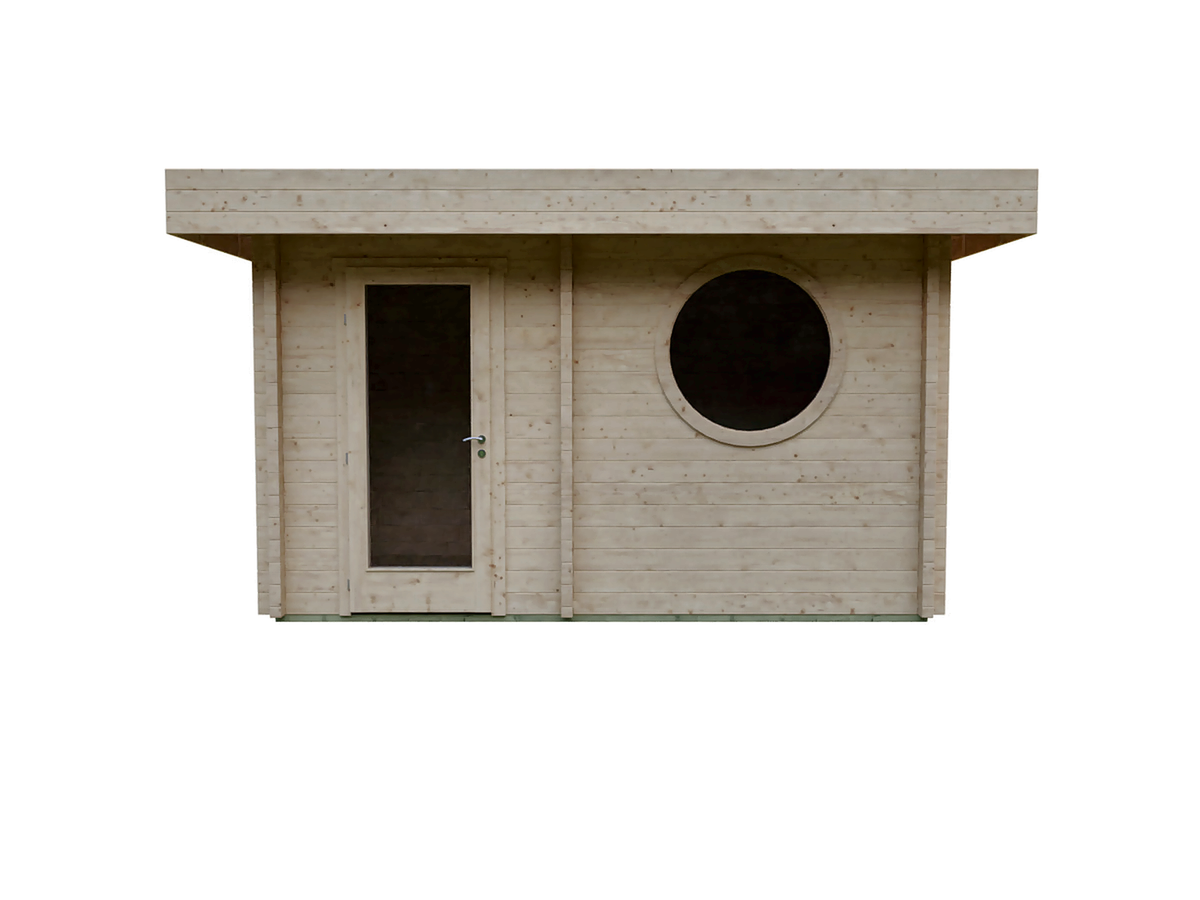 4 Person Nordic Outdoor Sauna Cabin with Changing Room