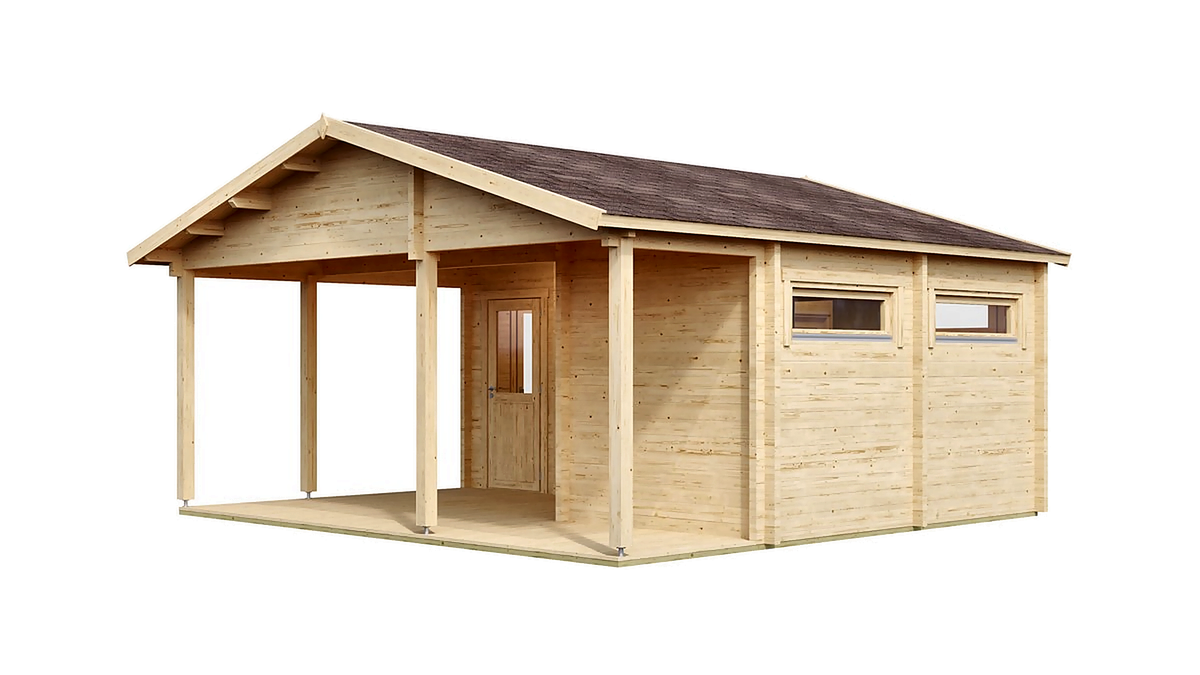 3-Room Nordic Sauna Cabin with Lounge and Terrace