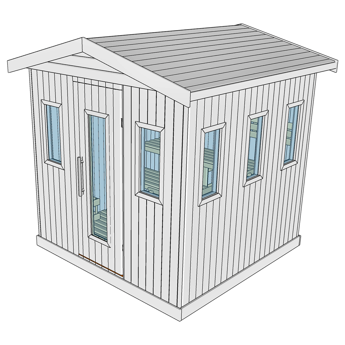 6 Person Thermowood Garden Sauna