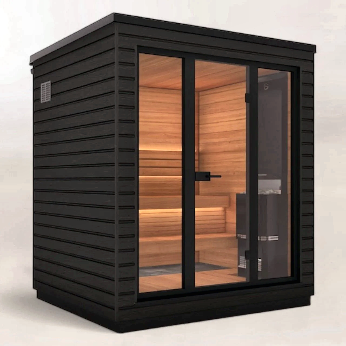 3 Person Compact Thermowood Outdoor Sauna