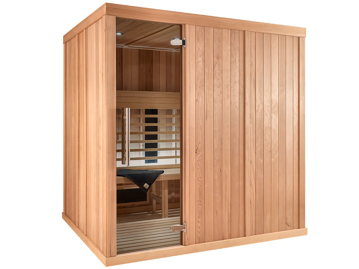 4 Person Indoor Infrared Sauna with  L-shaped Benches